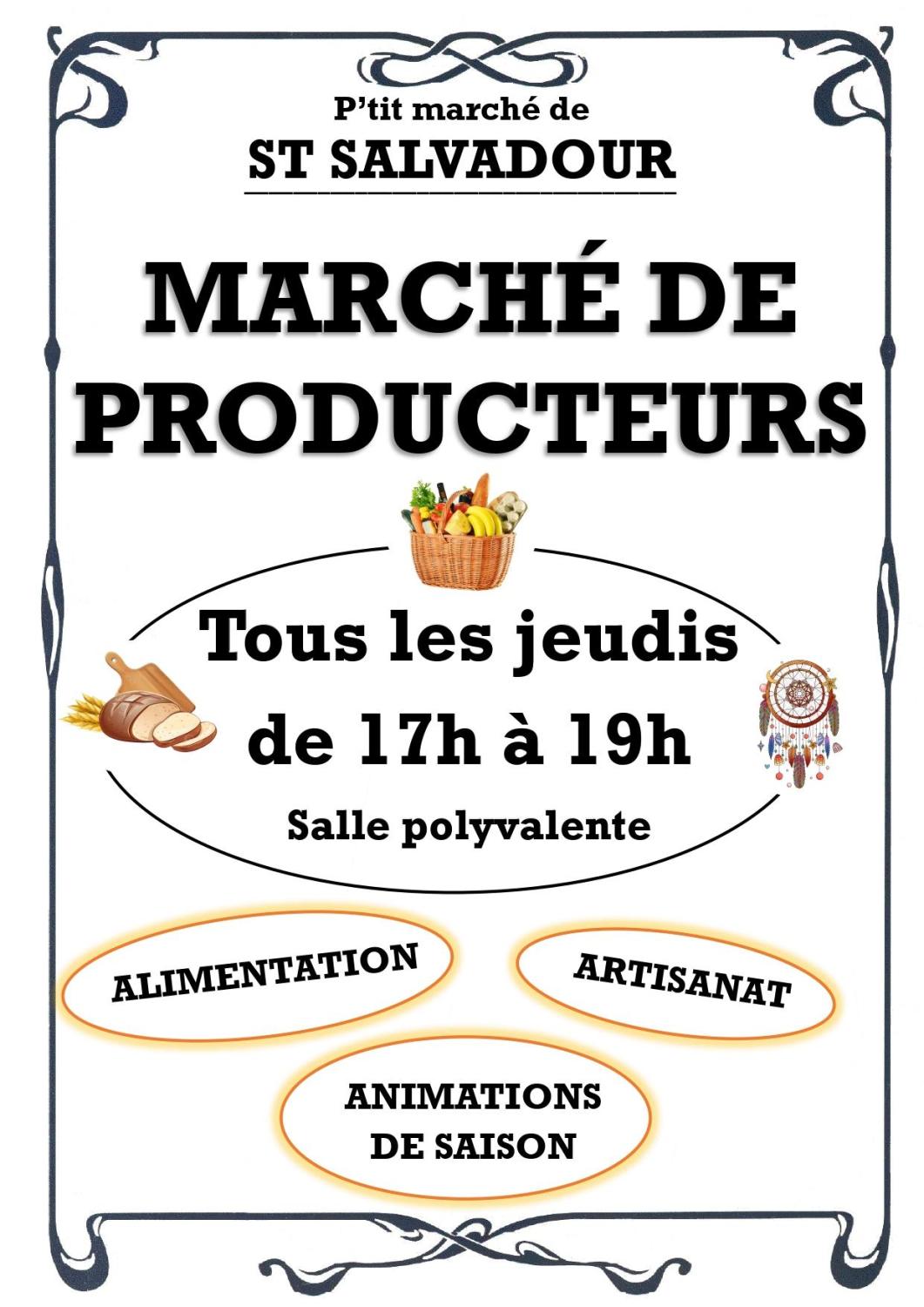 Affiche Marché de Producteurs - St Salvadour