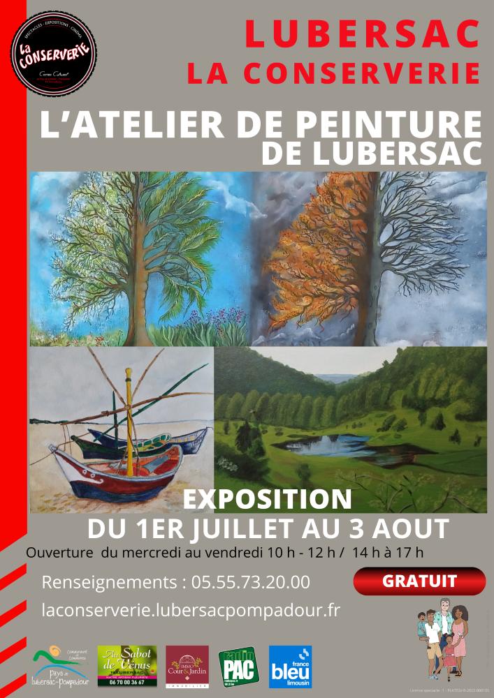 Lubersac - LA CONSERVERIE - Exposition Atelier Peinture Lubersac