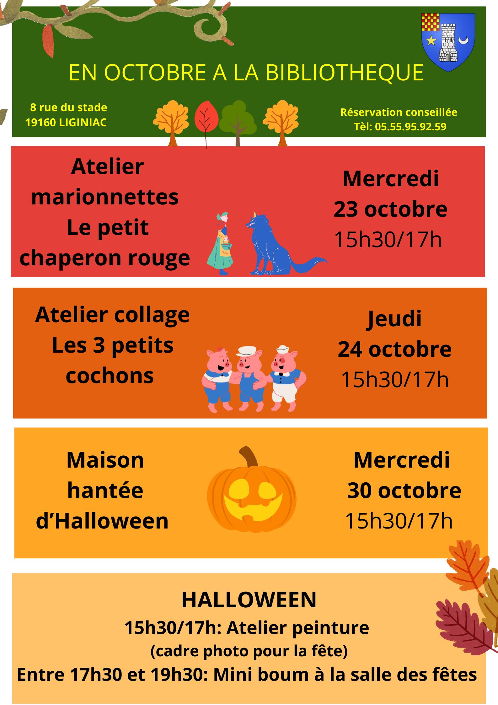 EN OCTOBRE A LA BIBLIOTHEQUE - 1