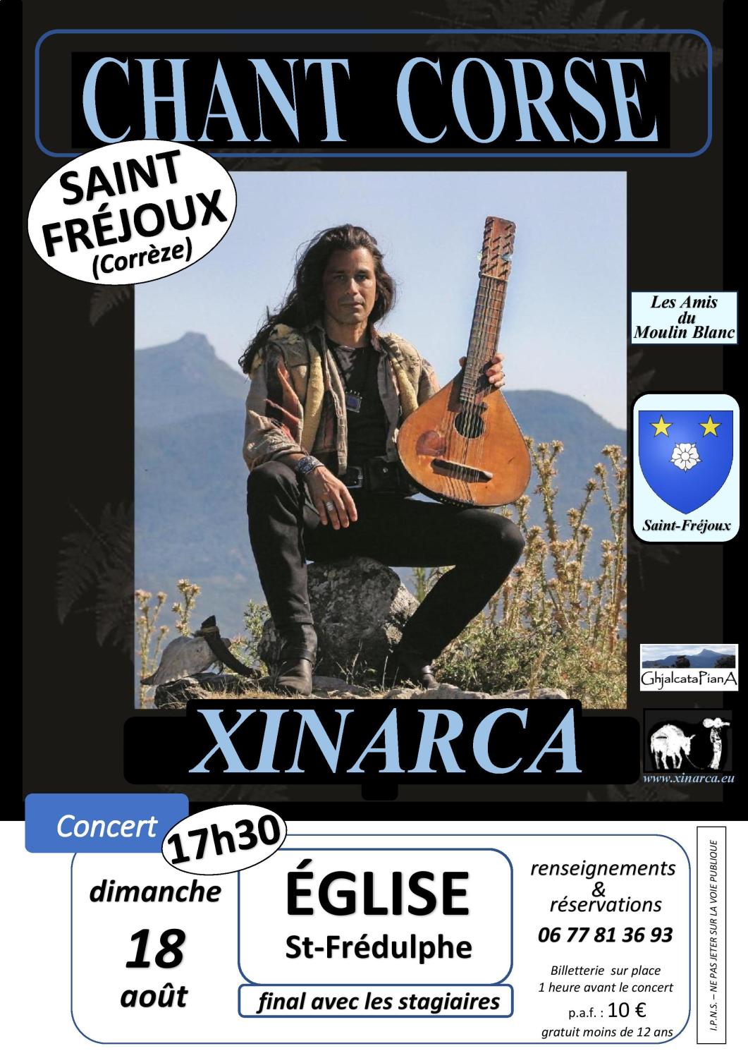 flyer XINARCA à Saint-Fréjoux - CONCERT - dim 18 août 2024  x1