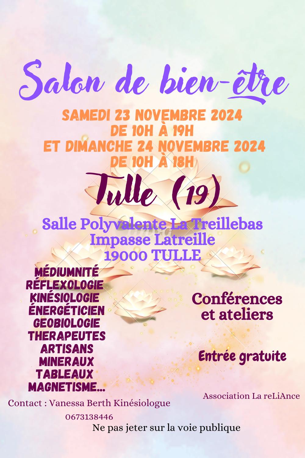 Visuel salon de bien être sur Tulle