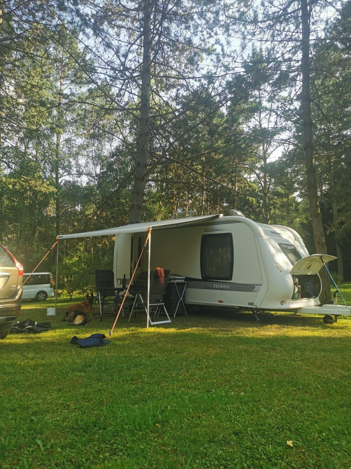 Emplacement camping ombragé