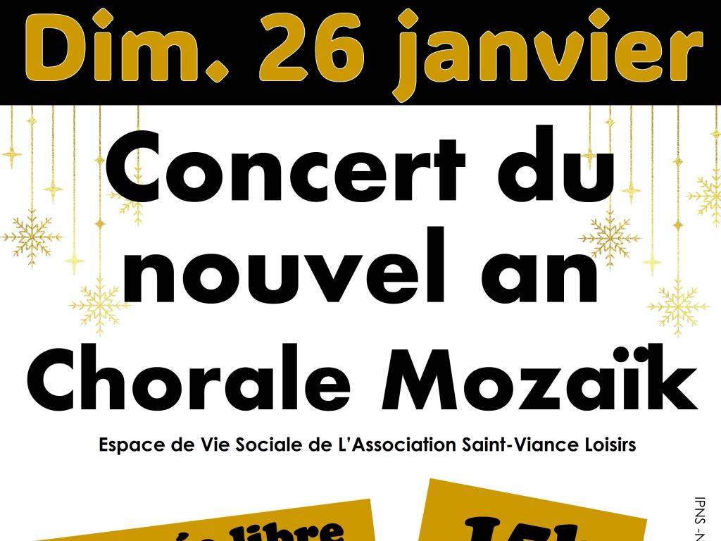 Concert du nouvel an Chorale Mozaïk