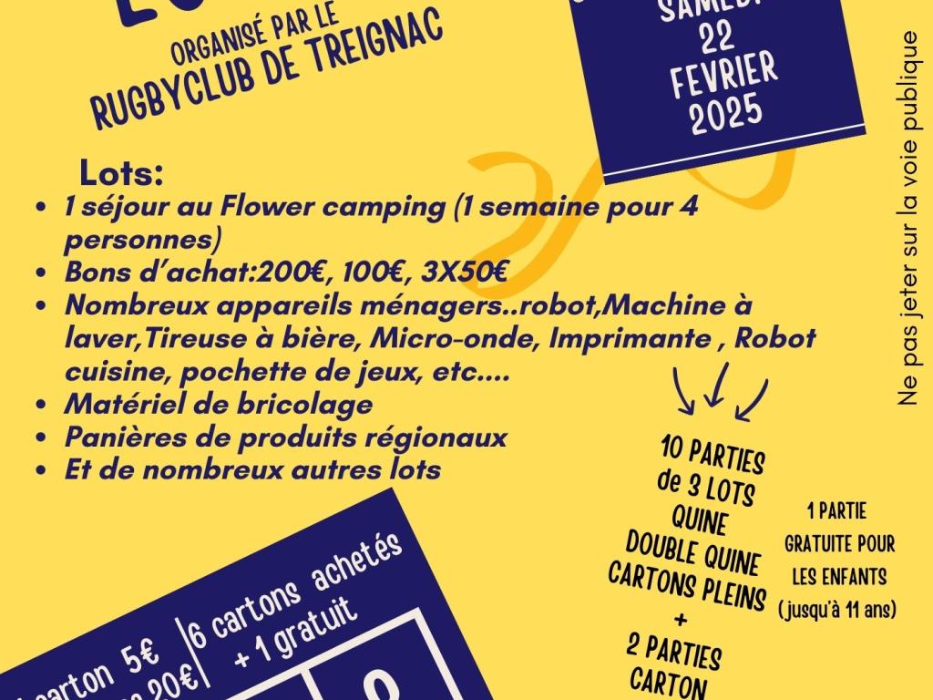 Super loto du Rugby Club de Treignac