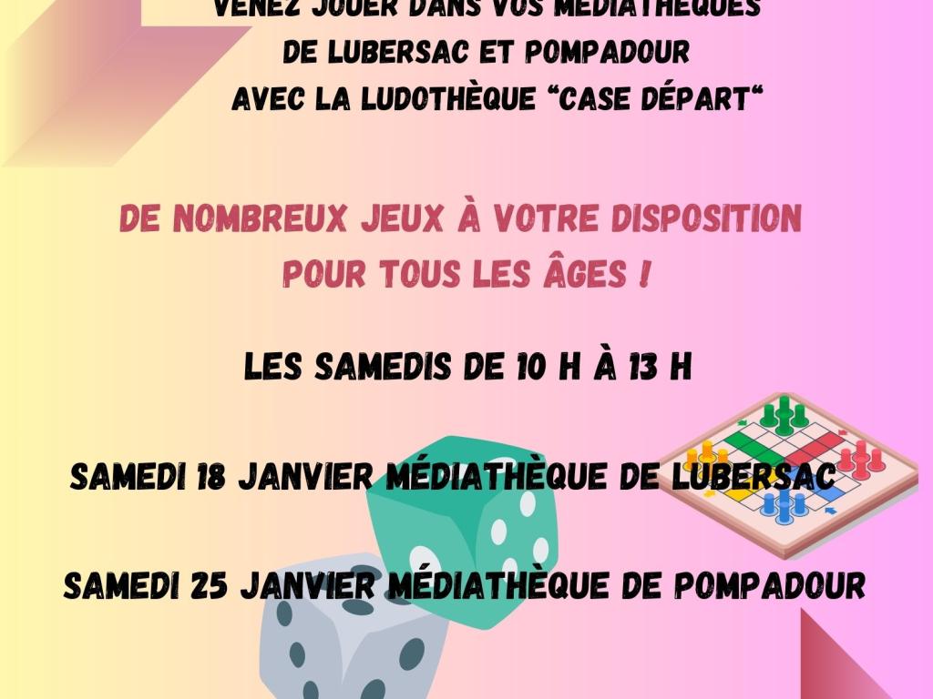 Atelier jeux de société à la médiathèque de Pompadour