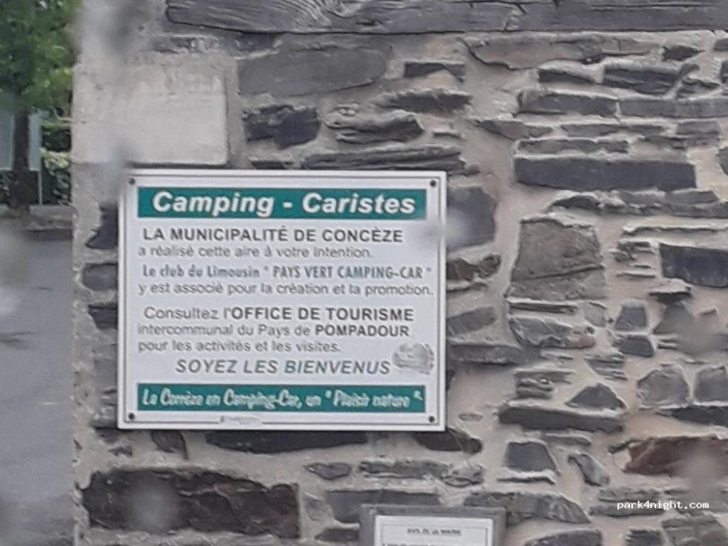 Aire de vidange de camping-cars de Concèze