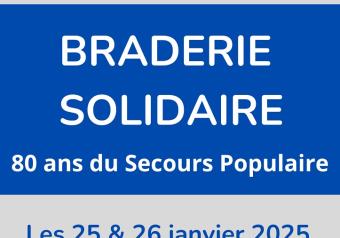 Braderie solidaire pour les 80 ans du Secours Populaire Du 25 au 26 janv 2025