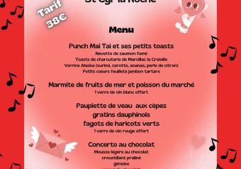 Repas dansant Saint Valentin Le 16 fév 2025