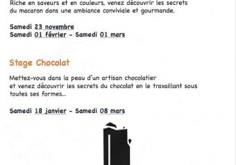 Stages gourmands Chocolat Du 18 janv au 8 mars 2025