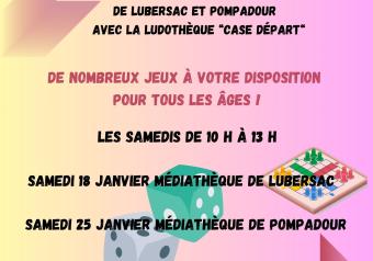 Ateliers jeux de société à la médiathèque de Pompadour